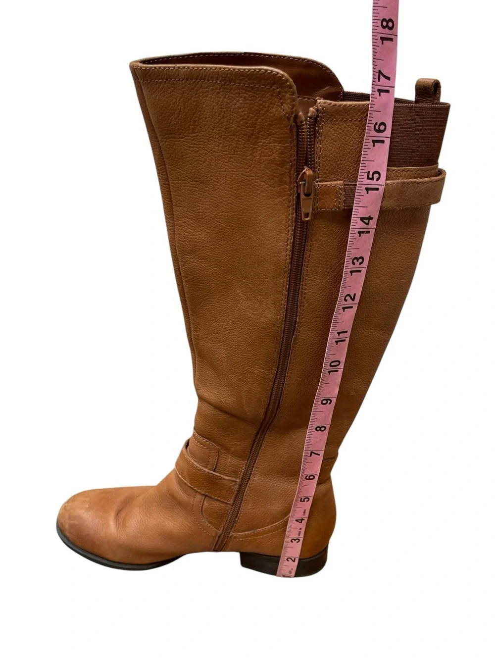 Naturalizer Jillian Leather Riding Boots Cognac Brown Knee High Women’s 9.5
